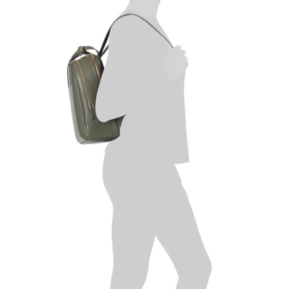 RADLEY LONDON Dark Olive Leather Dukes Place Medium Zip Around Backpack - Picture 2 of 2